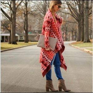 Anthropologie Sleeping On Snow Aztec Duster - Size L